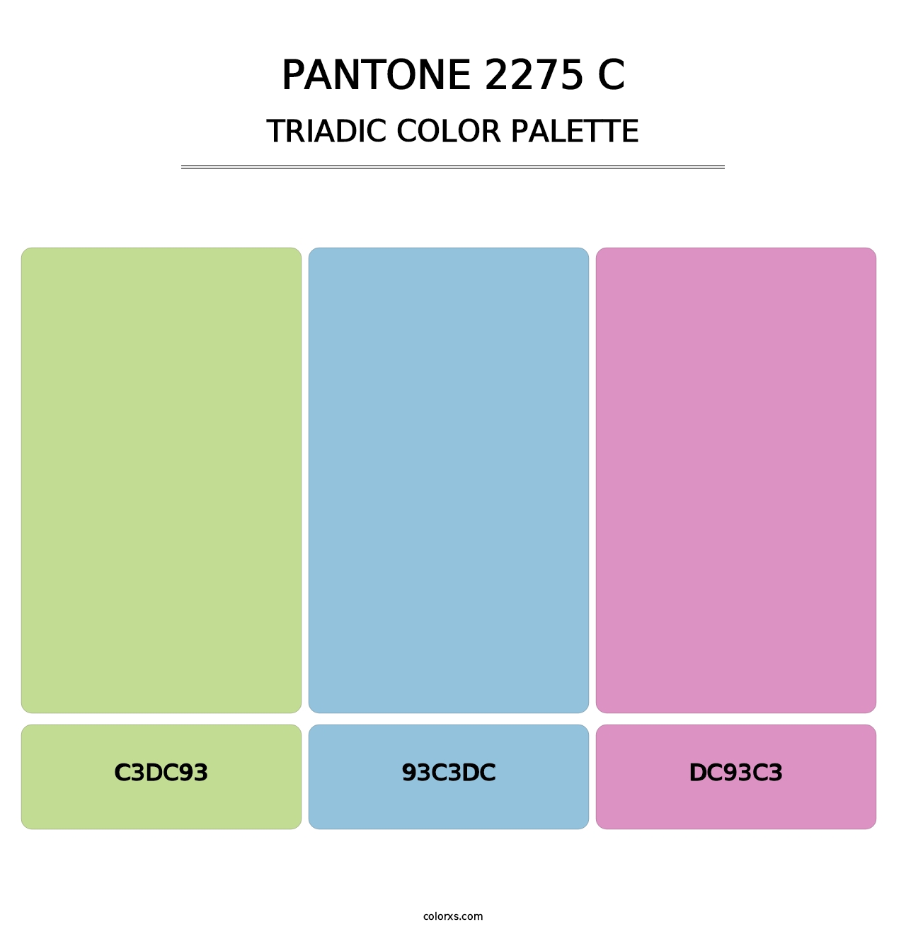 PANTONE 2275 C - Triadic Color Palette