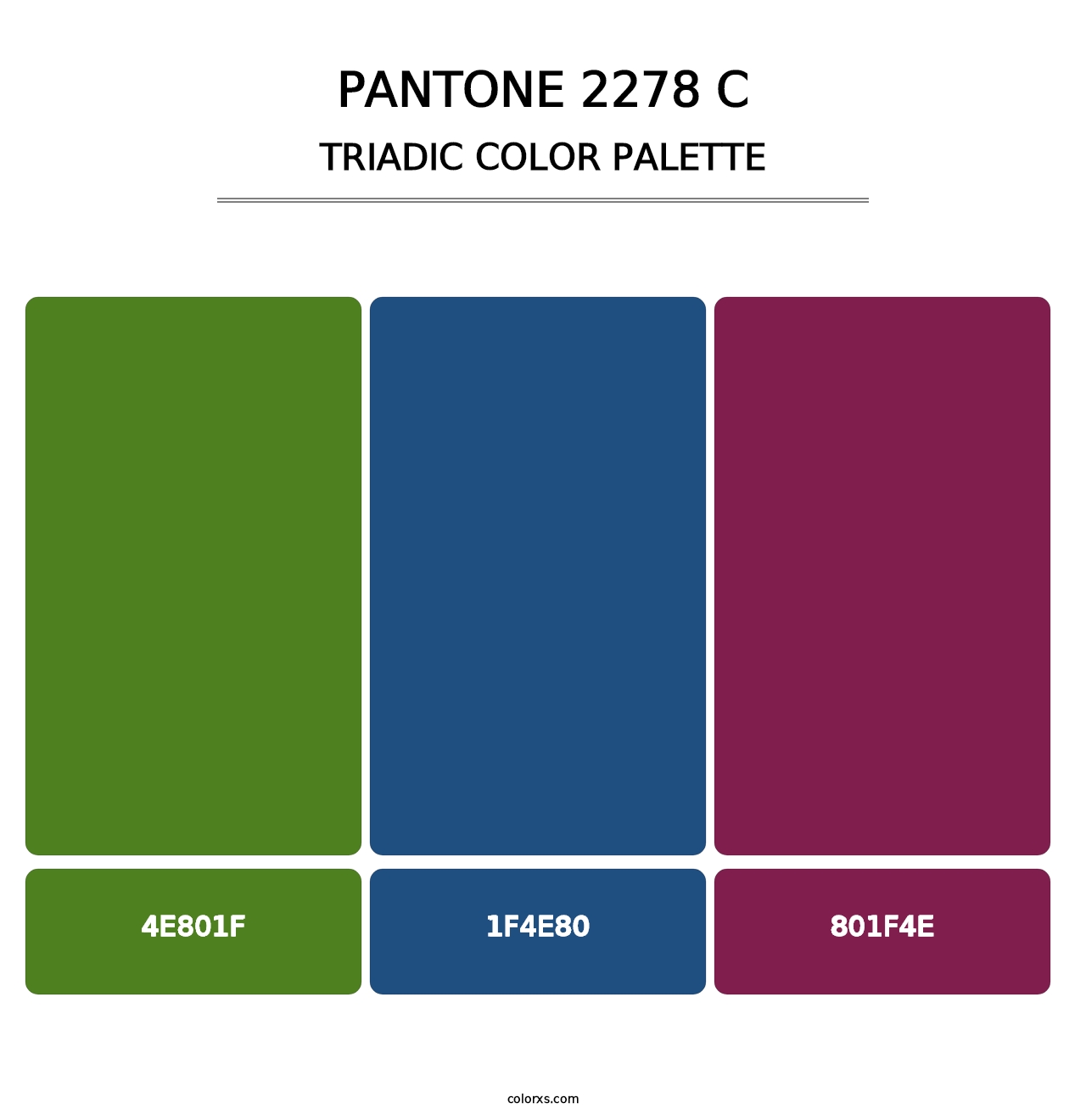 PANTONE 2278 C - Triadic Color Palette