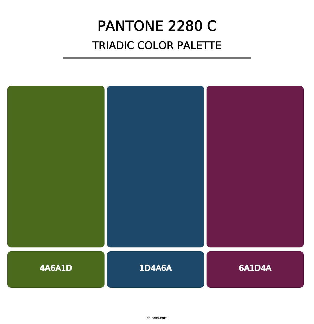 PANTONE 2280 C - Triadic Color Palette