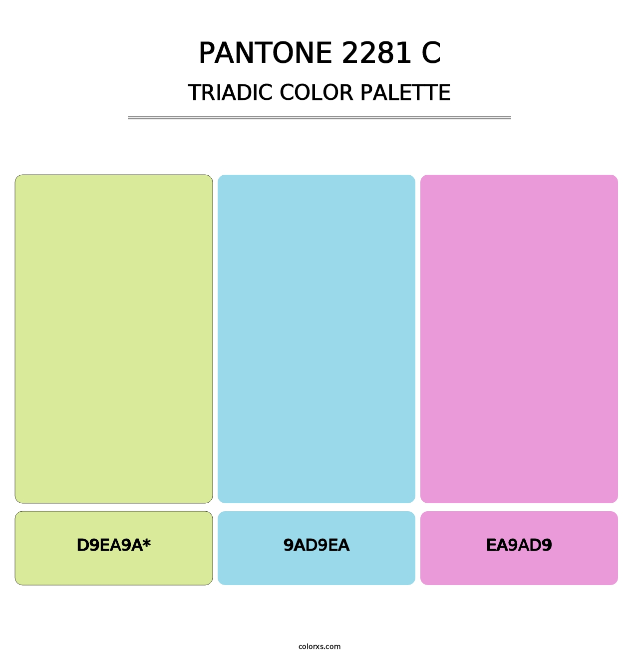 PANTONE 2281 C - Triadic Color Palette