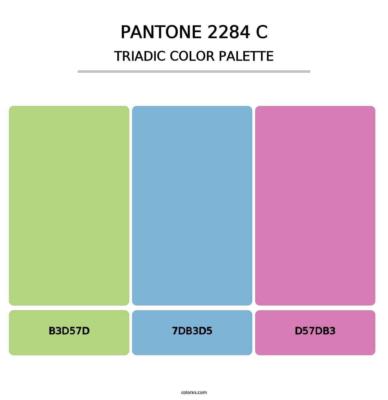 PANTONE 2284 C - Triadic Color Palette