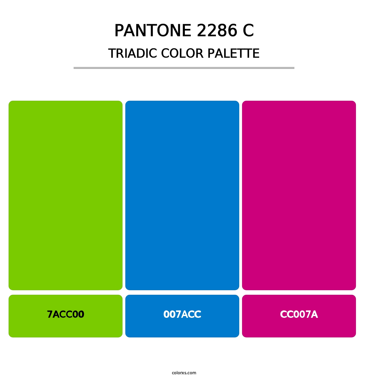PANTONE 2286 C - Triadic Color Palette