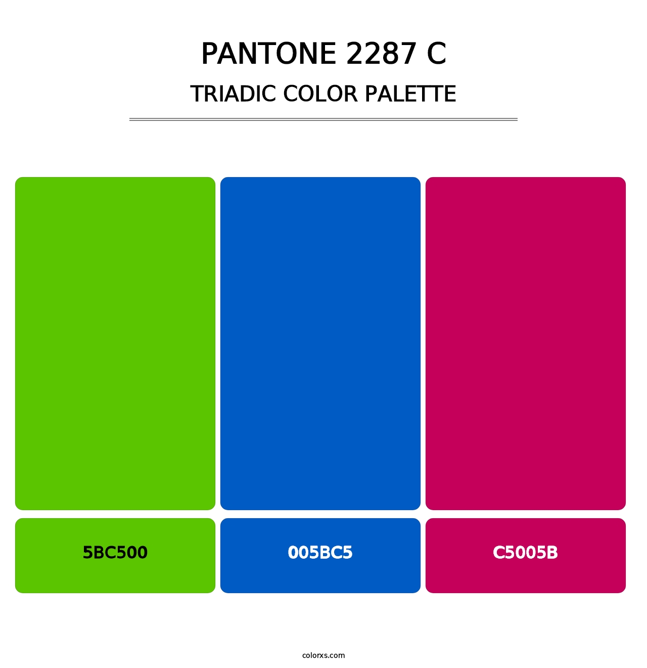 PANTONE 2287 C - Triadic Color Palette