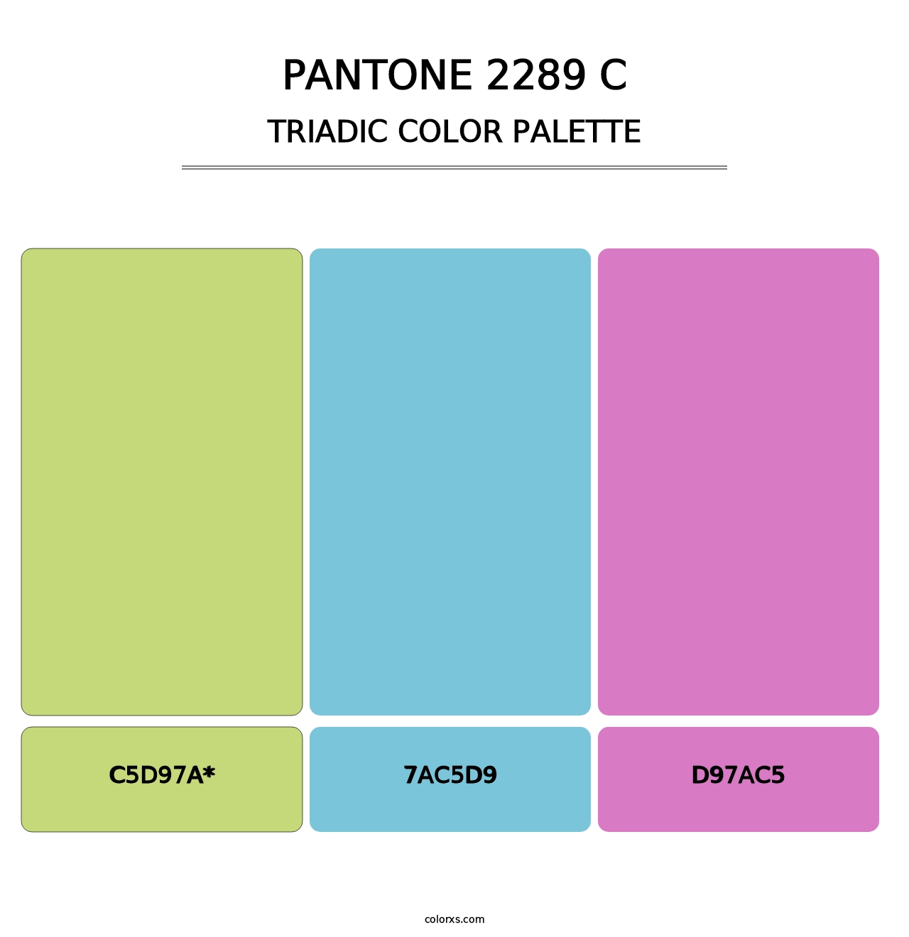 PANTONE 2289 C - Triadic Color Palette