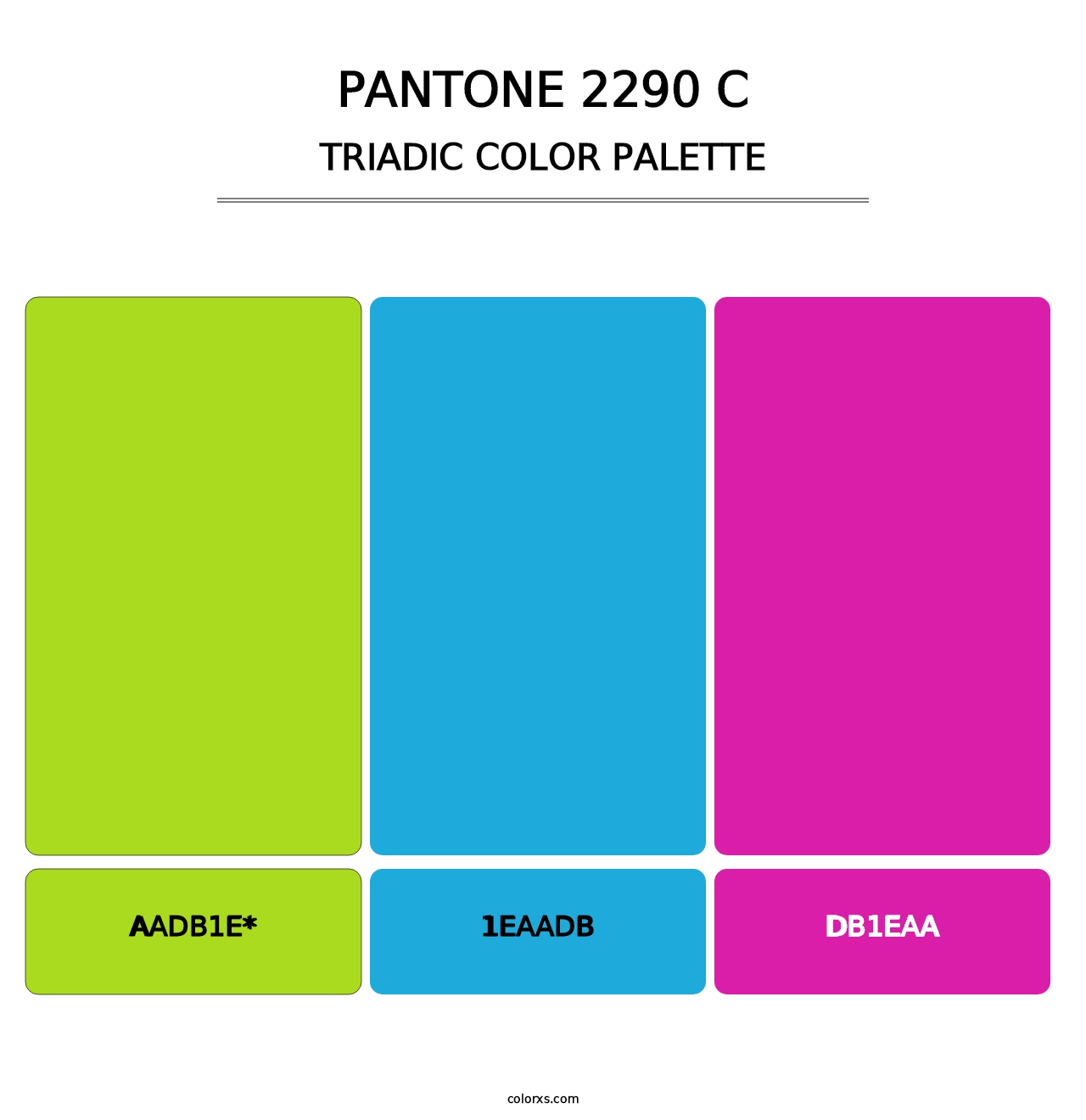 PANTONE 2290 C - Triadic Color Palette