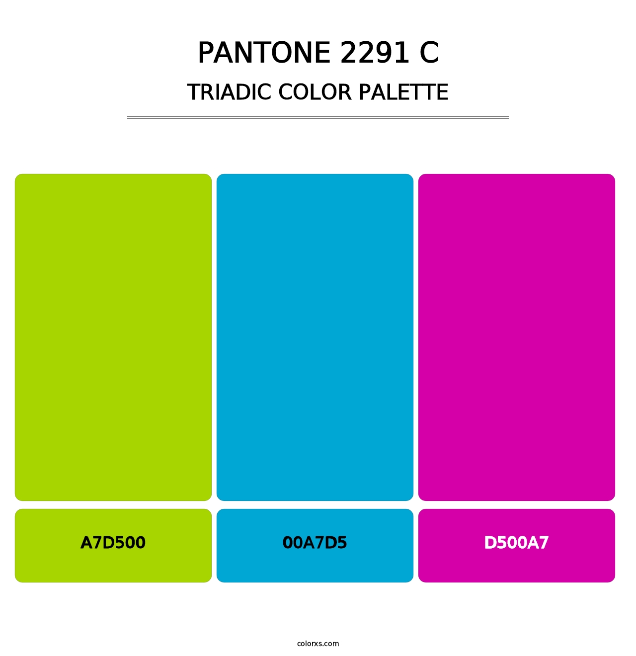 PANTONE 2291 C - Triadic Color Palette