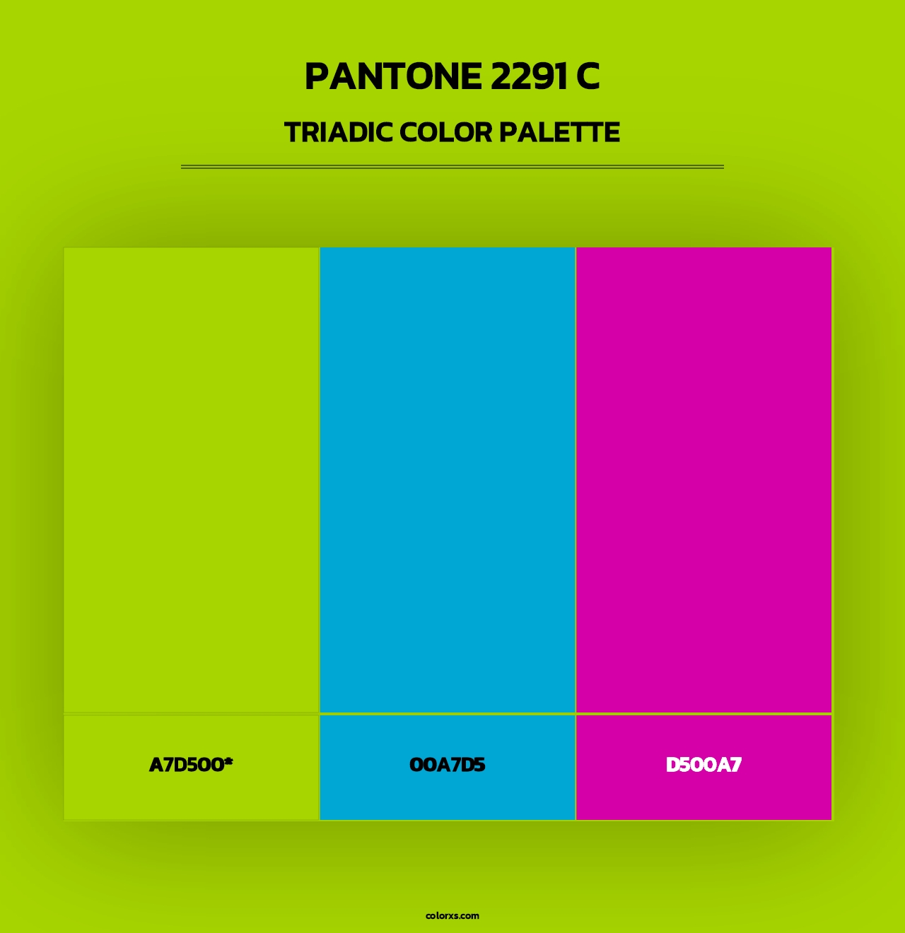 PANTONE 2291 C - Triadic Color Palette