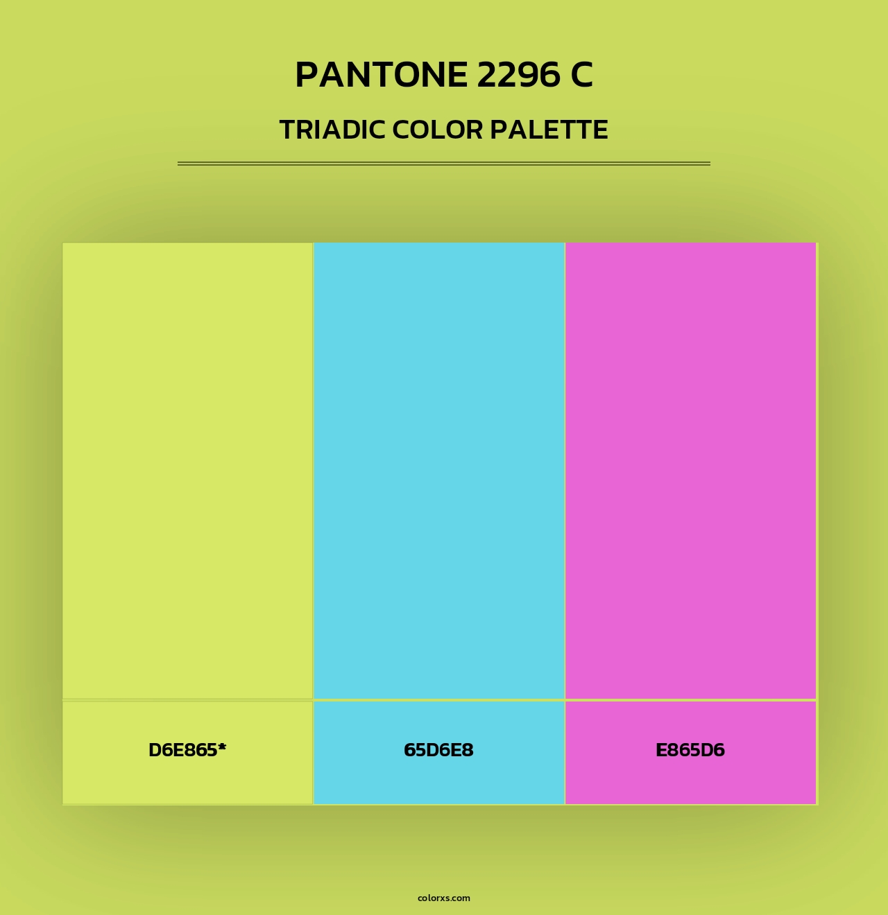 PANTONE 2296 C - Triadic Color Palette
