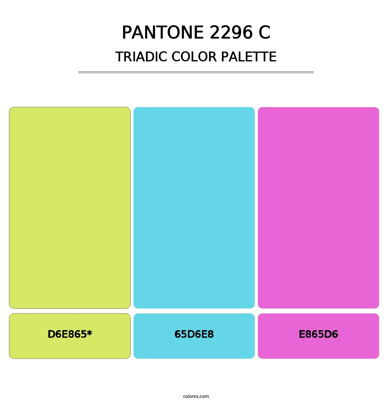 PANTONE 2296 C - Triadic Color Palette