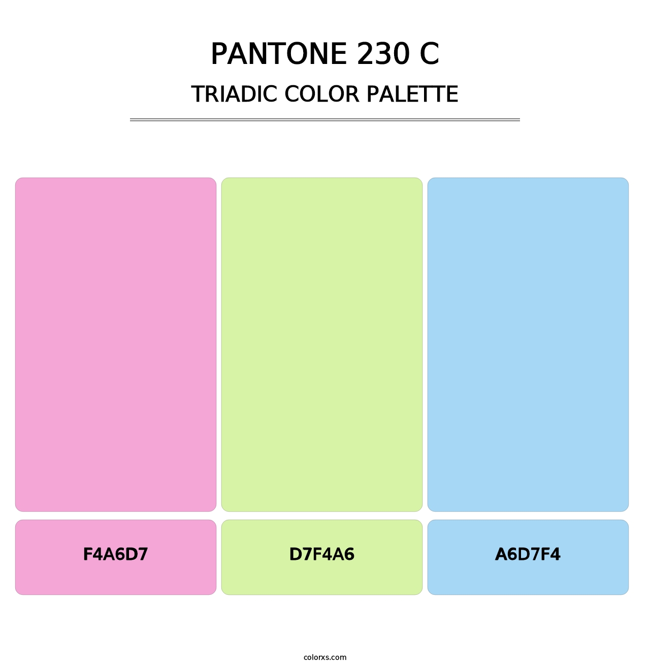 PANTONE 230 C - Triadic Color Palette