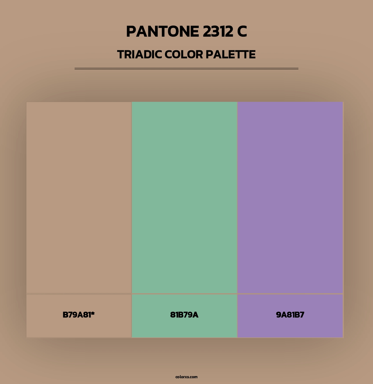 PANTONE 2312 C - Triadic Color Palette