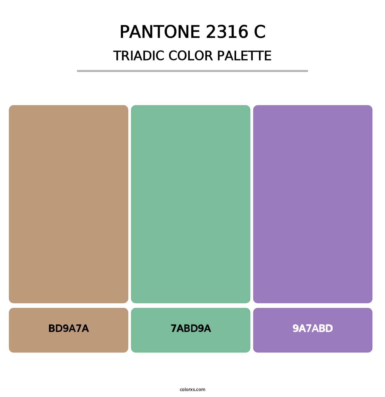 PANTONE 2316 C - Triadic Color Palette