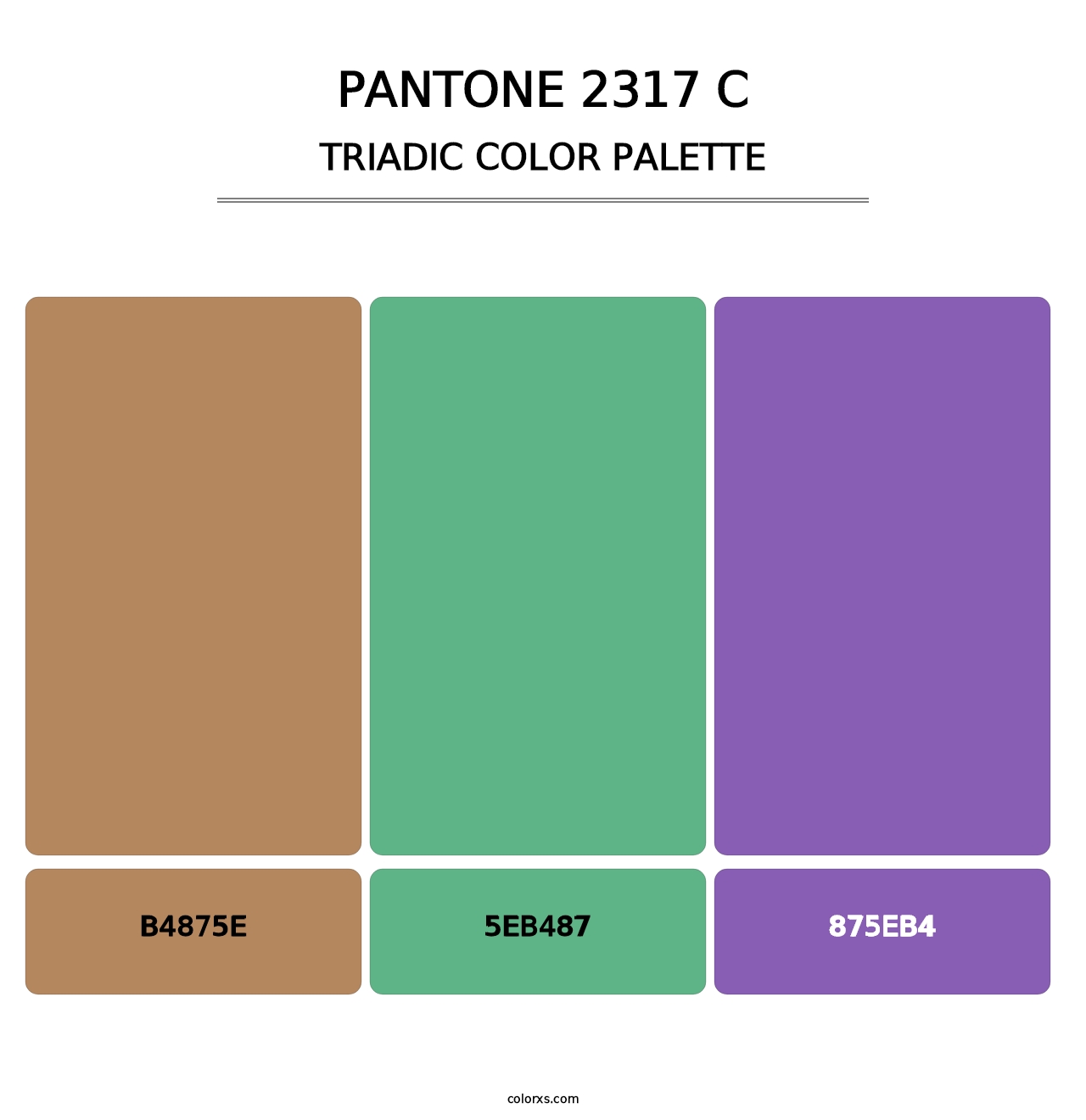 PANTONE 2317 C - Triadic Color Palette