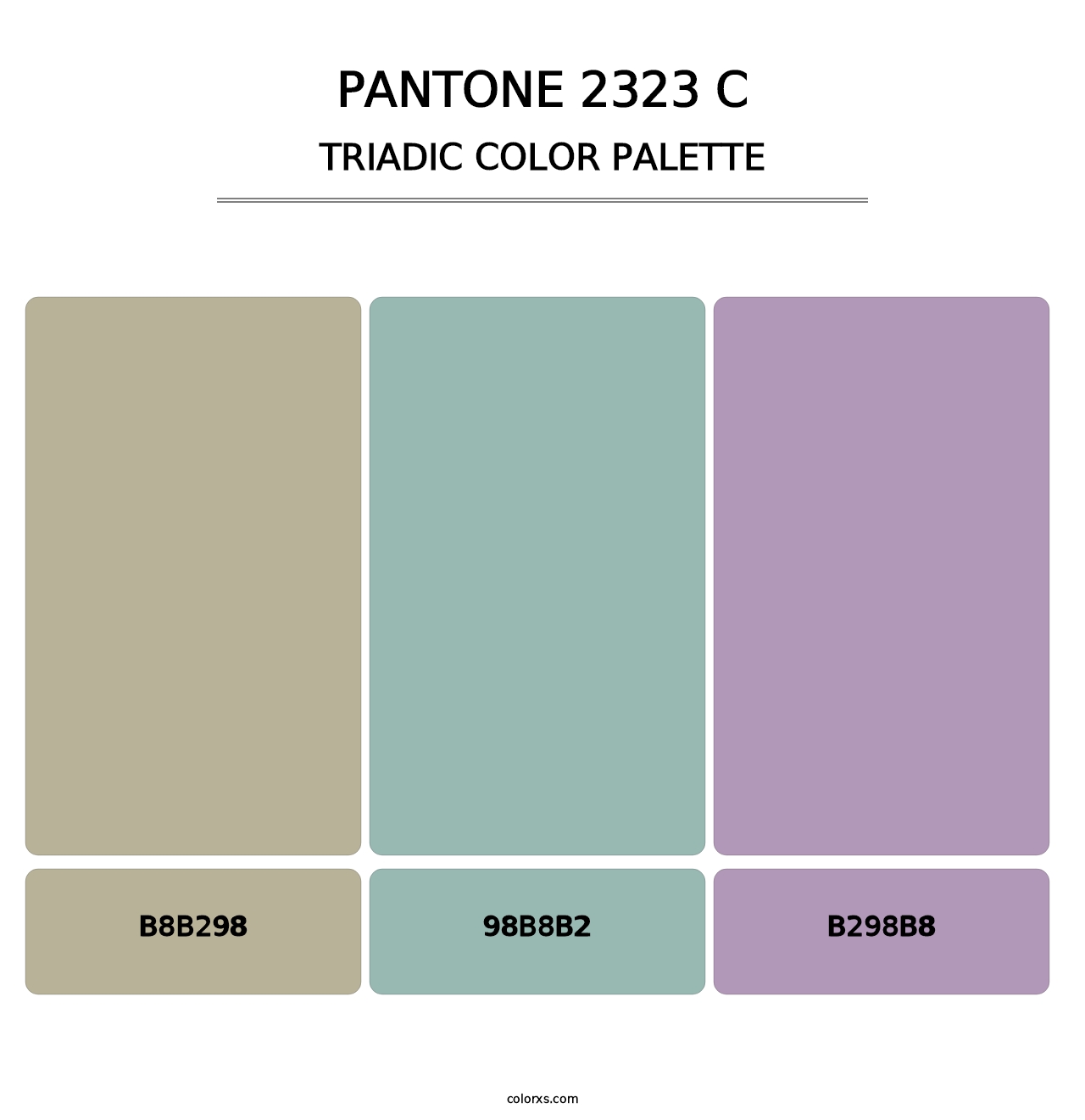 PANTONE 2323 C - Triadic Color Palette
