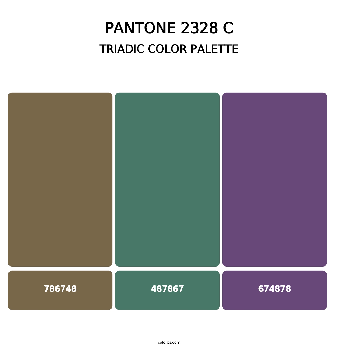 PANTONE 2328 C - Triadic Color Palette