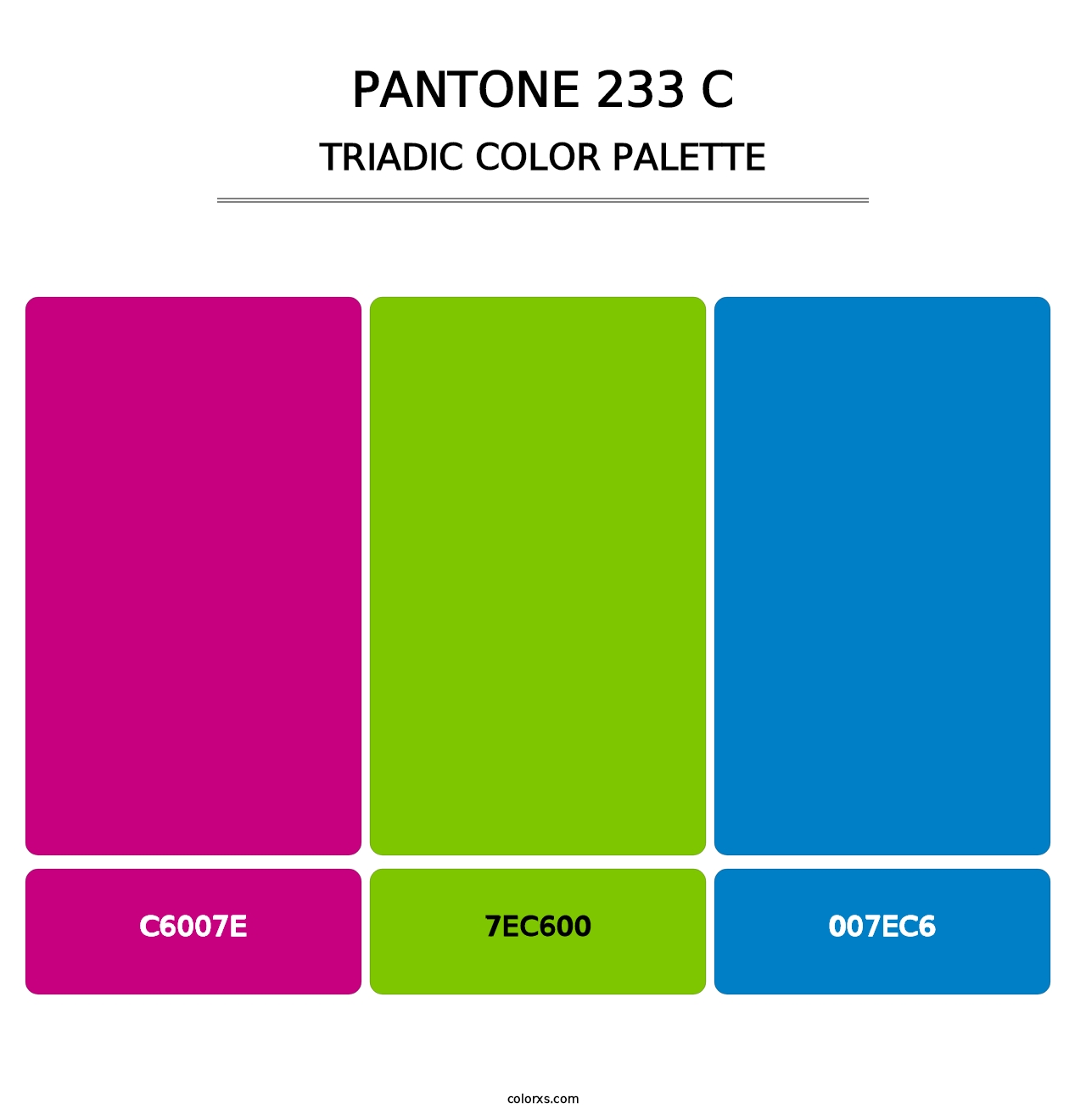 PANTONE 233 C - Triadic Color Palette