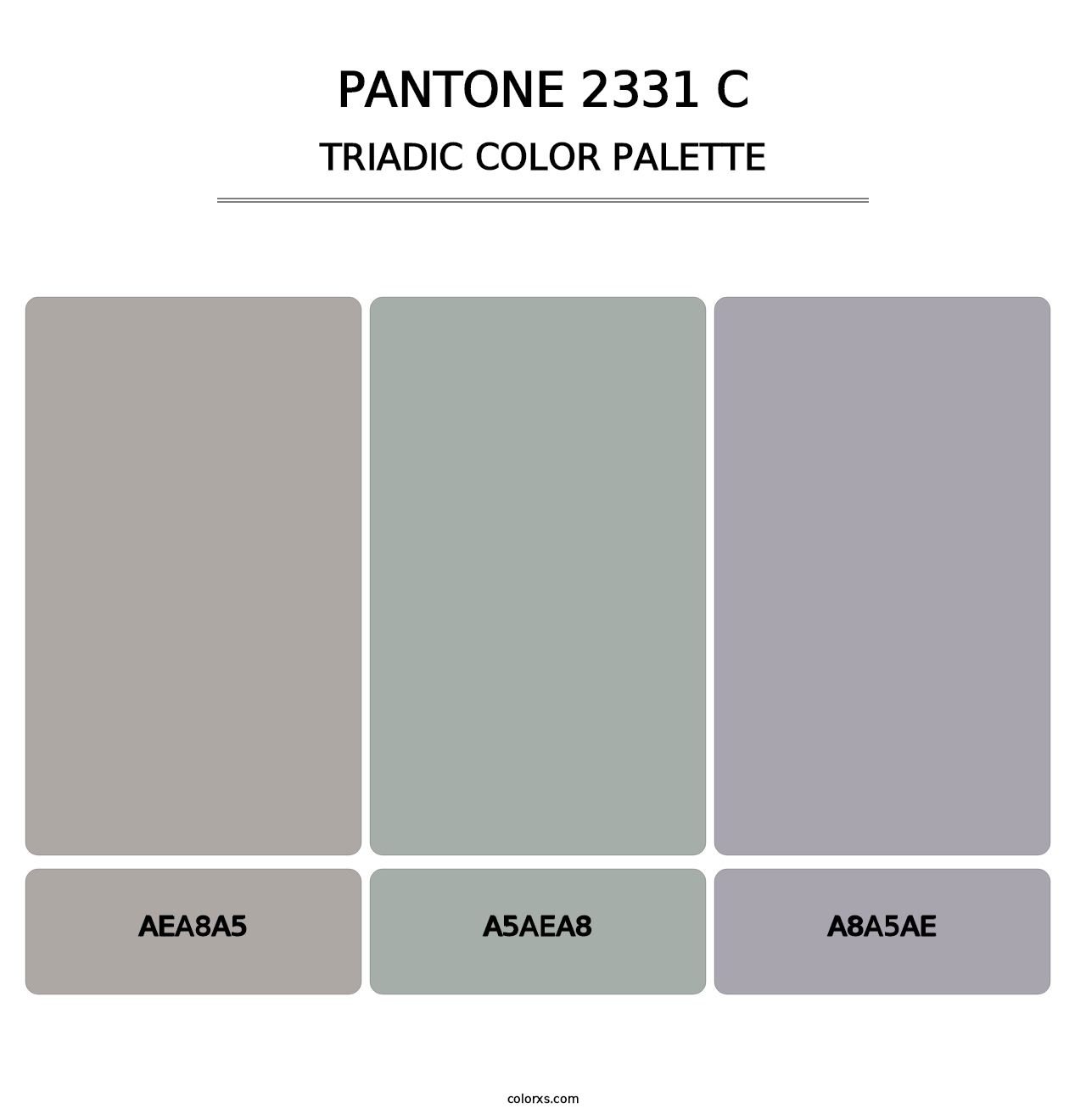 PANTONE 2331 C - Triadic Color Palette
