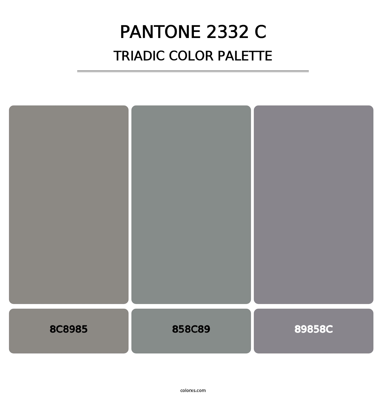 PANTONE 2332 C - Triadic Color Palette