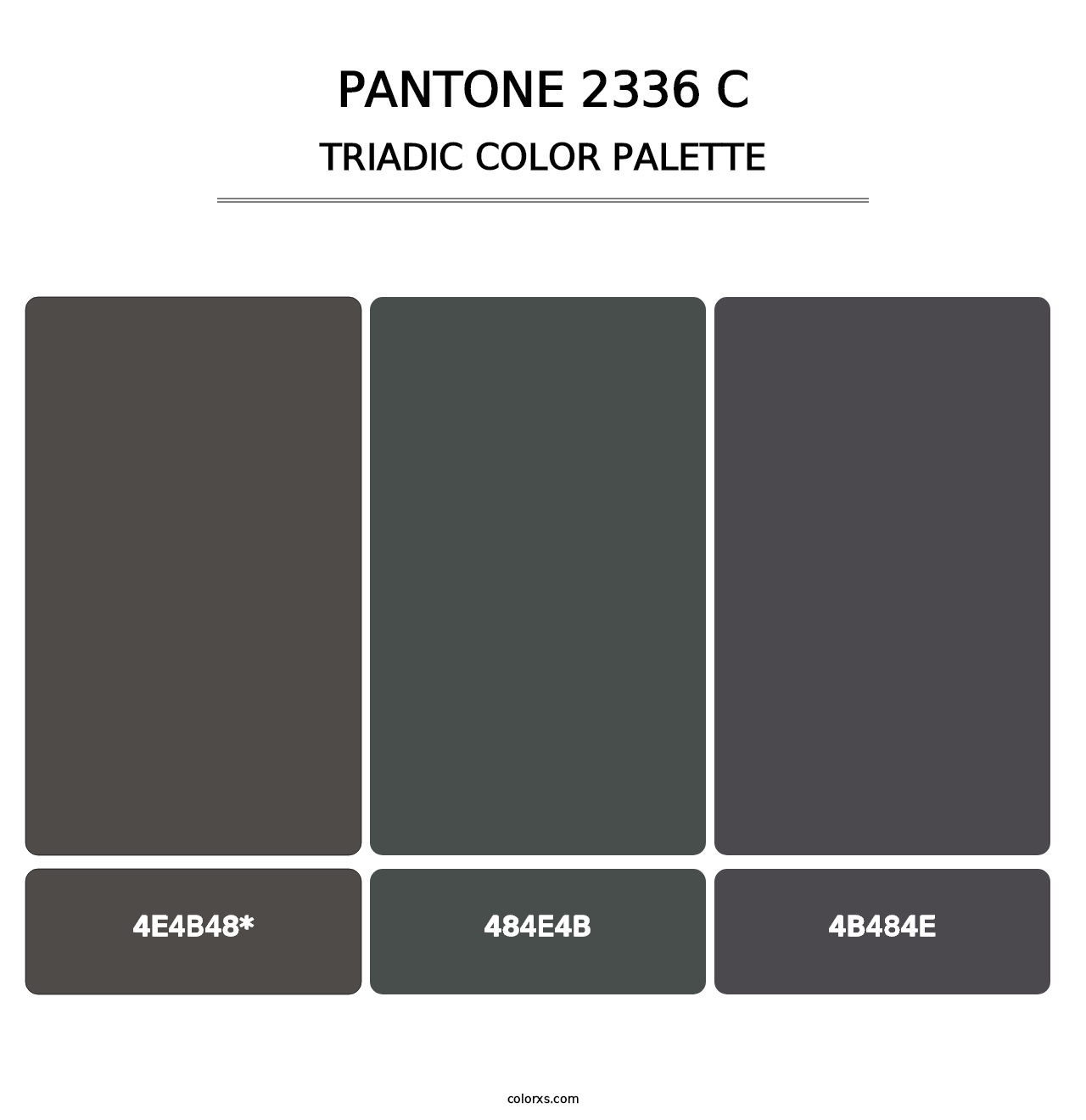 PANTONE 2336 C - Triadic Color Palette