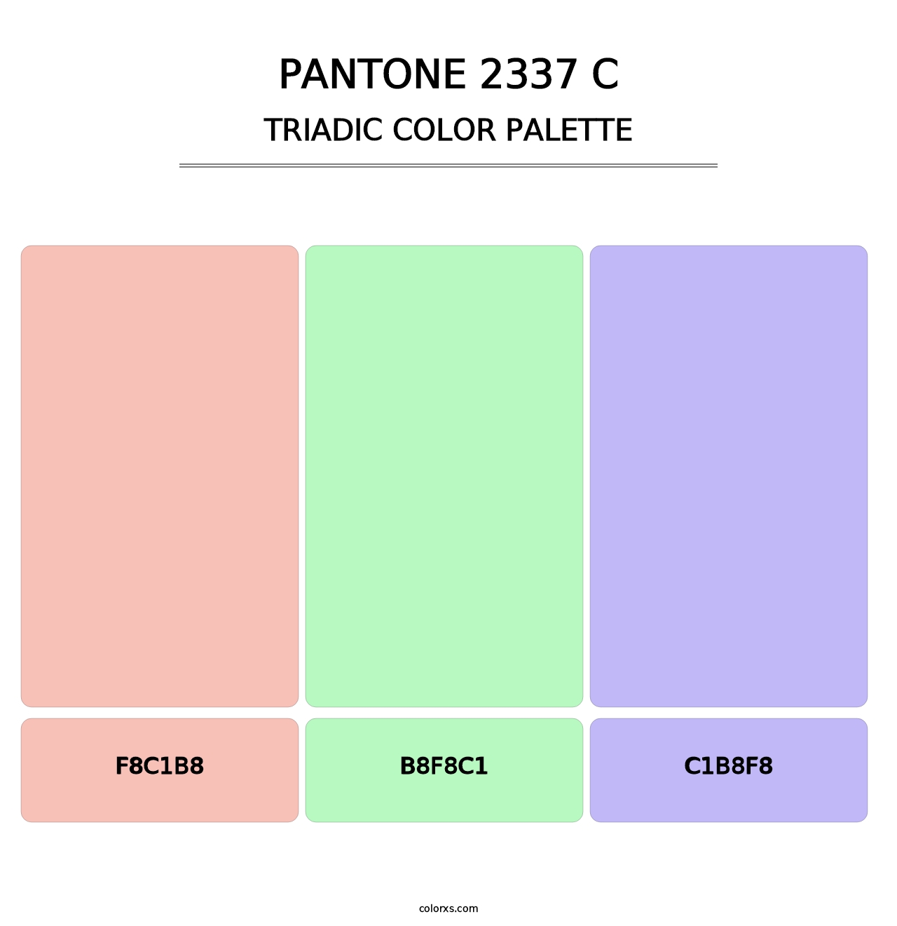 PANTONE 2337 C - Triadic Color Palette