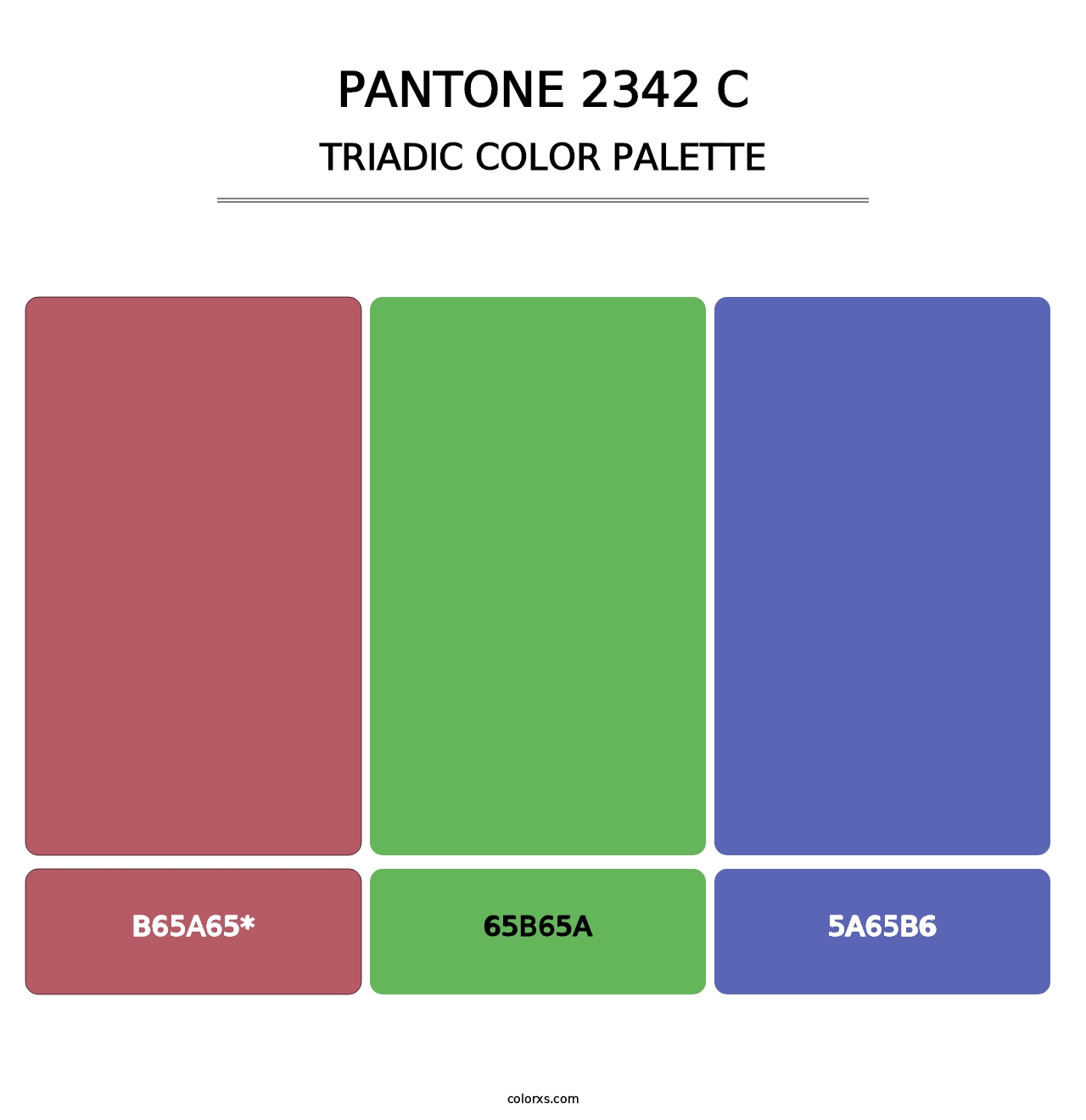 PANTONE 2342 C - Triadic Color Palette