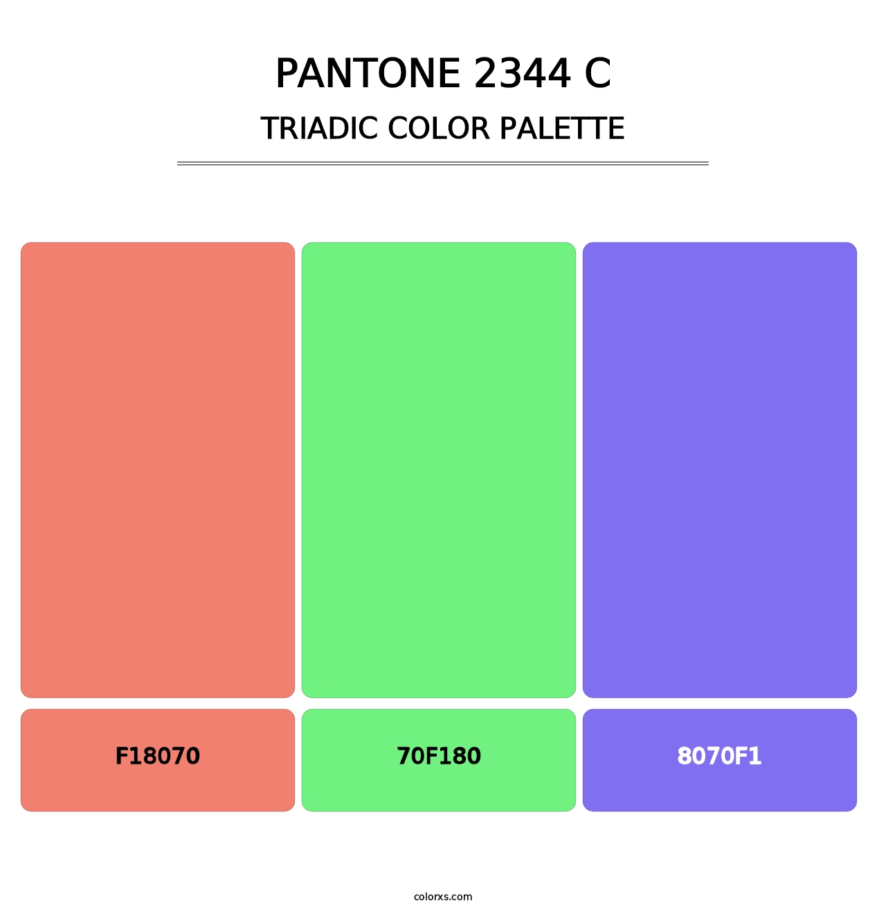 PANTONE 2344 C - Triadic Color Palette