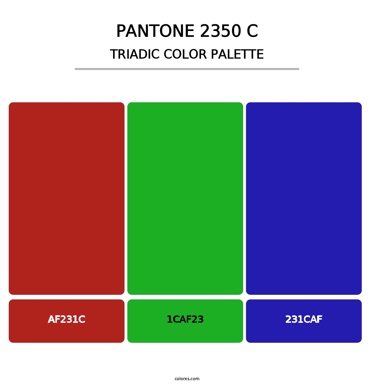 PANTONE 2350 C - Triadic Color Palette