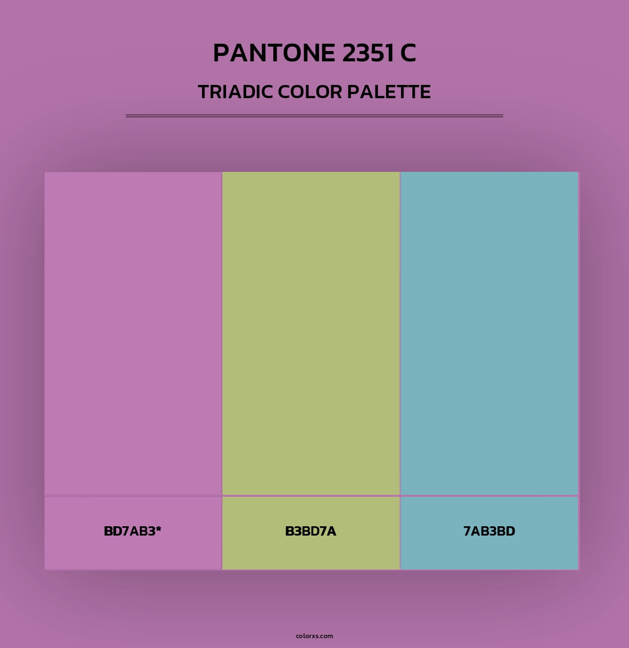 PANTONE 2351 C - Triadic Color Palette