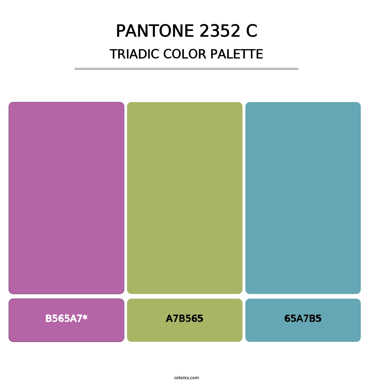 PANTONE 2352 C - Triadic Color Palette