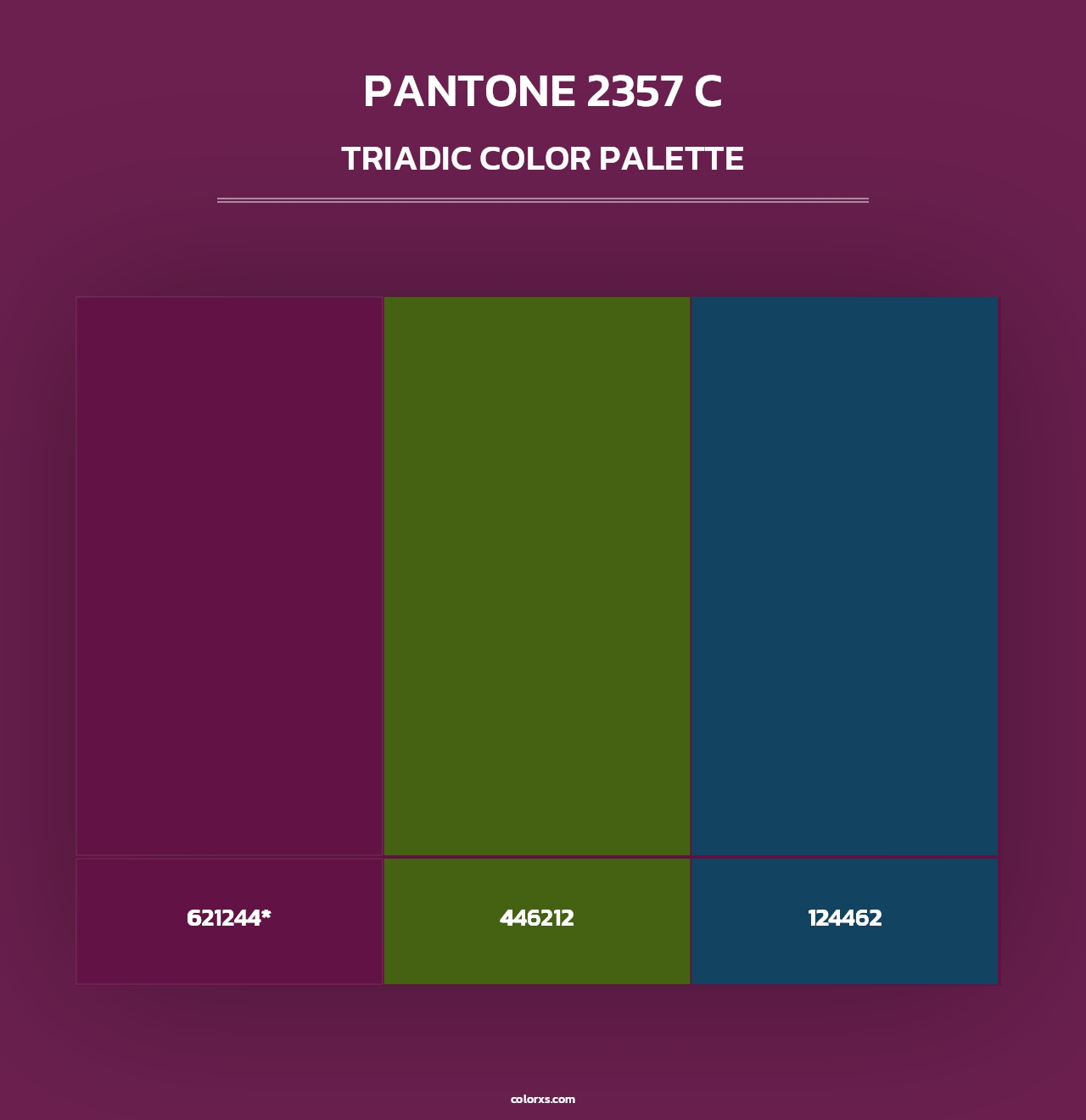 PANTONE 2357 C - Triadic Color Palette