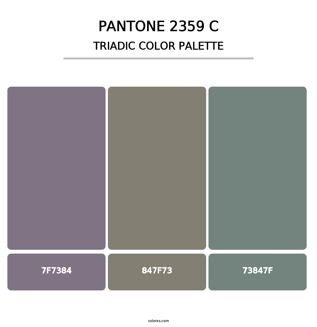 PANTONE 2359 C - Triadic Color Palette