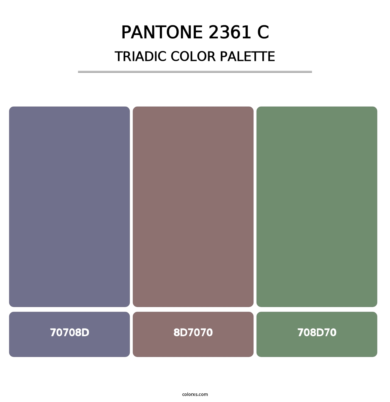 PANTONE 2361 C - Triadic Color Palette