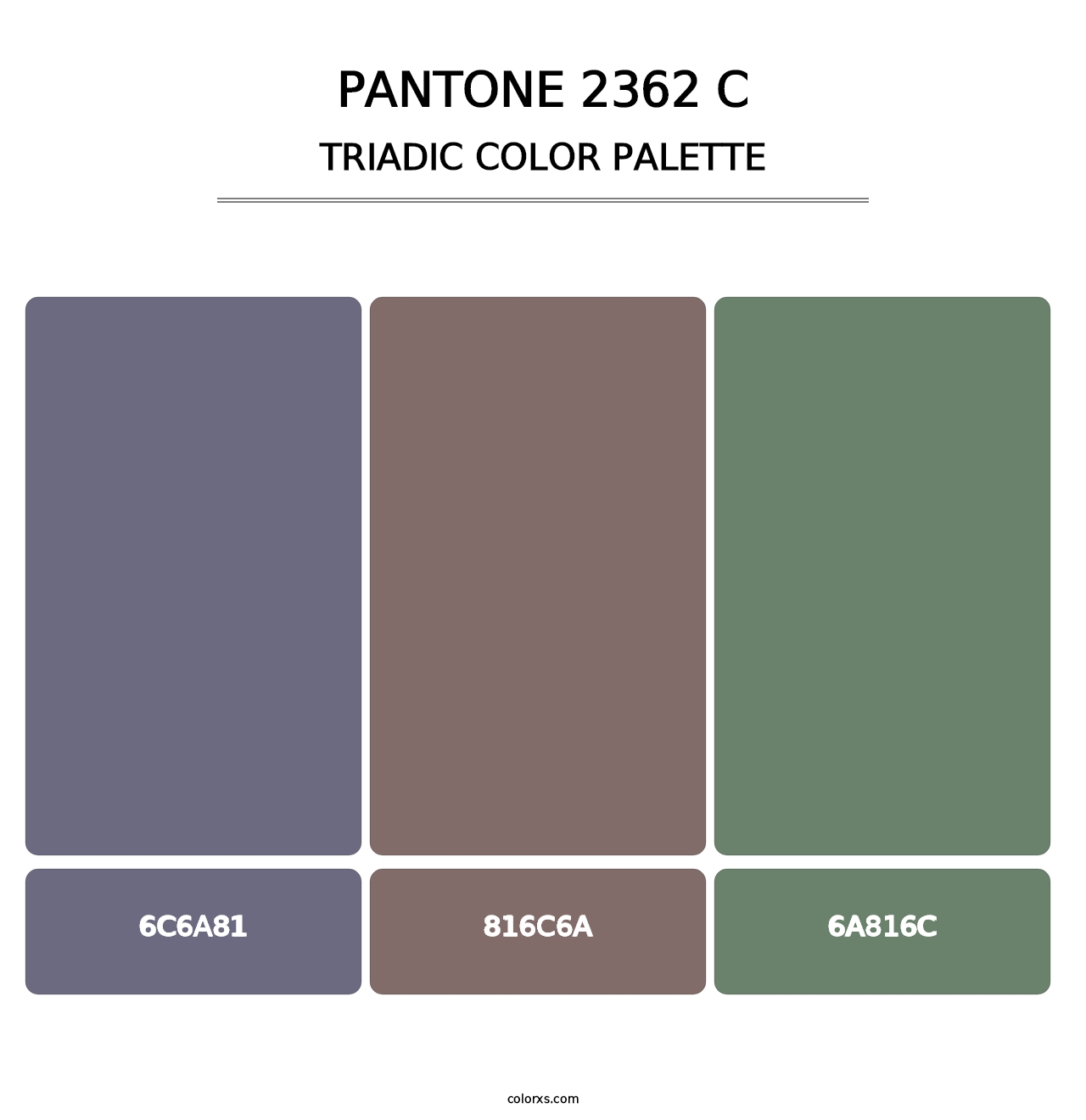PANTONE 2362 C - Triadic Color Palette