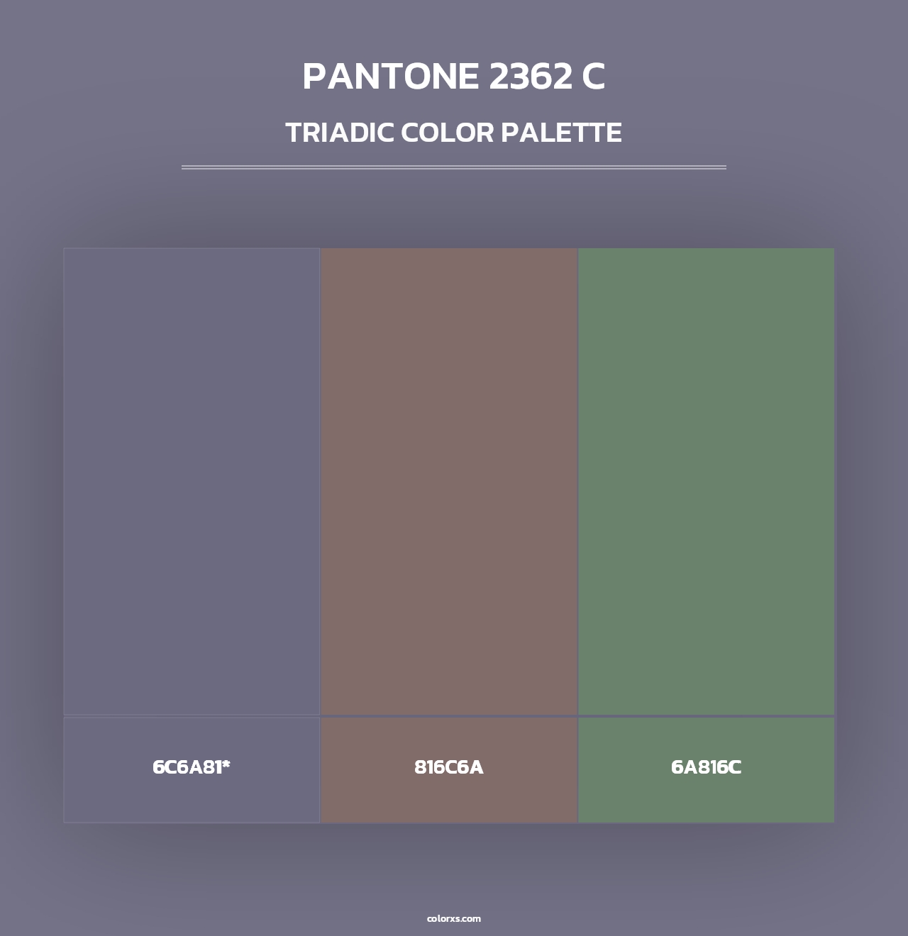 PANTONE 2362 C - Triadic Color Palette