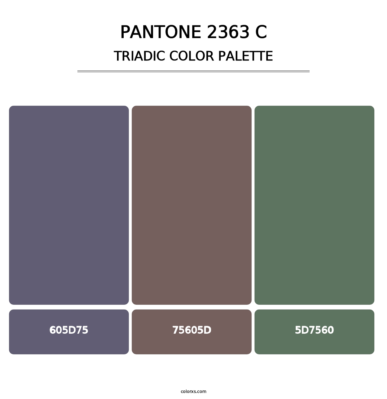 PANTONE 2363 C - Triadic Color Palette