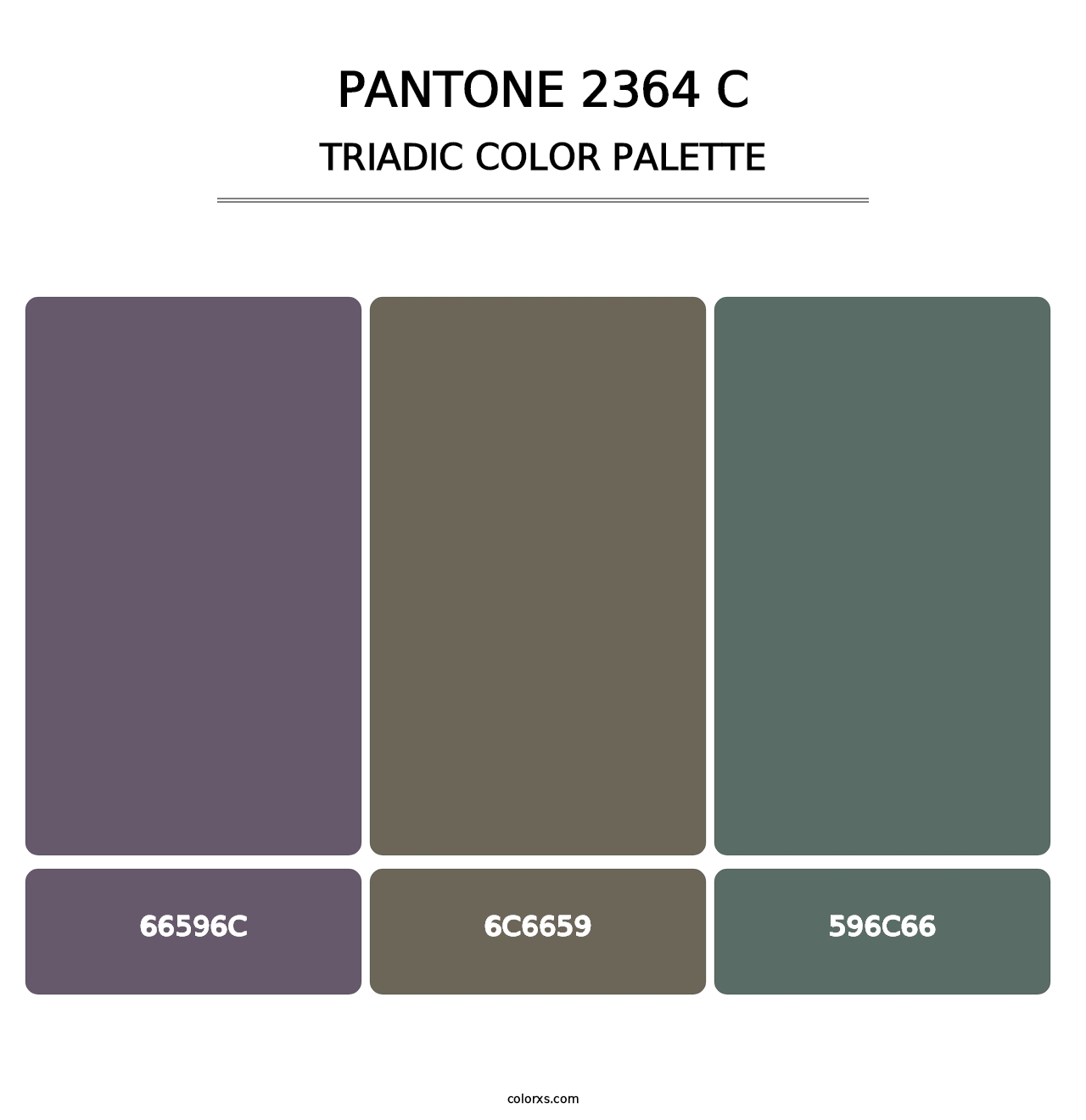 PANTONE 2364 C - Triadic Color Palette