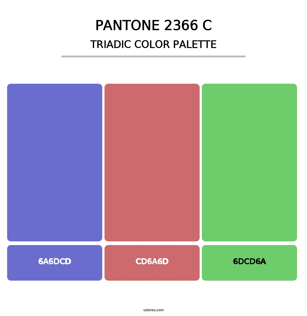 PANTONE 2366 C - Triadic Color Palette