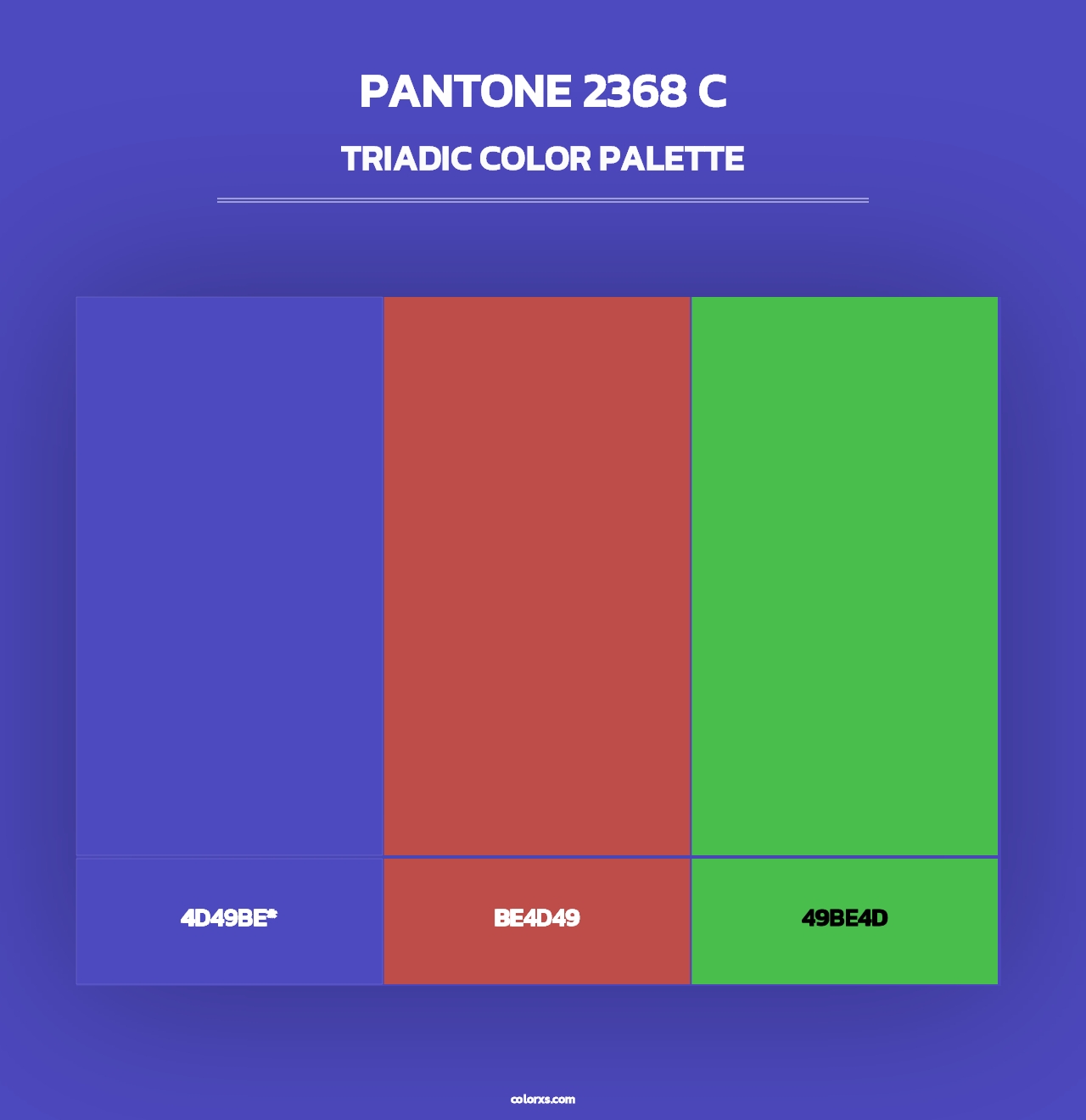 PANTONE 2368 C - Triadic Color Palette