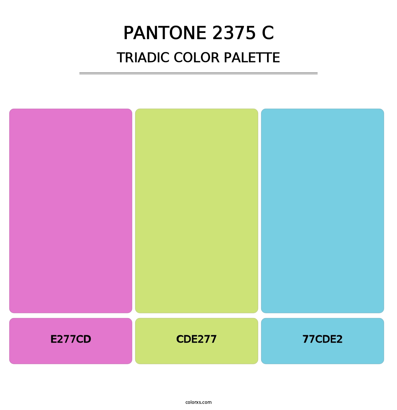 PANTONE 2375 C - Triadic Color Palette