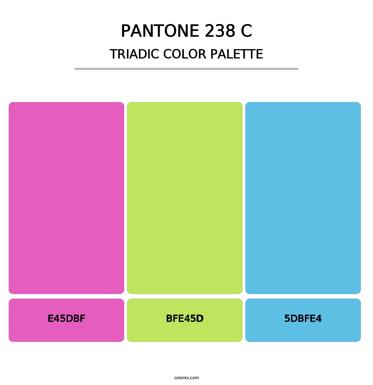 PANTONE 238 C - Triadic Color Palette
