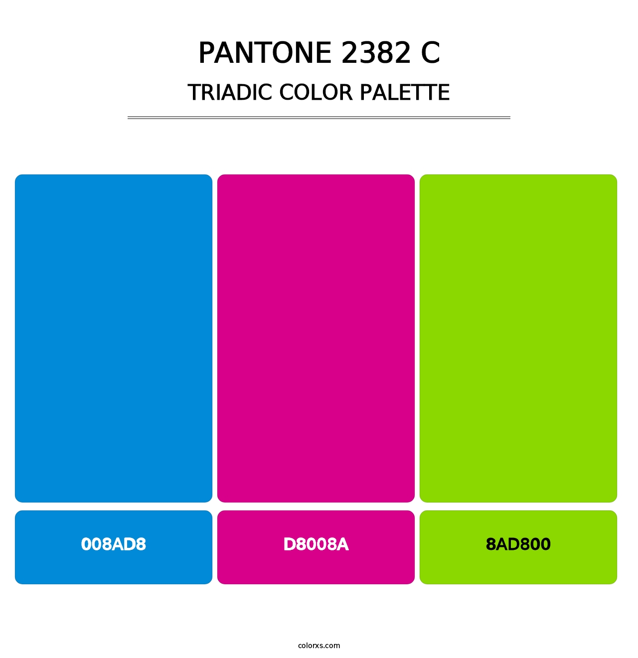 PANTONE 2382 C - Triadic Color Palette
