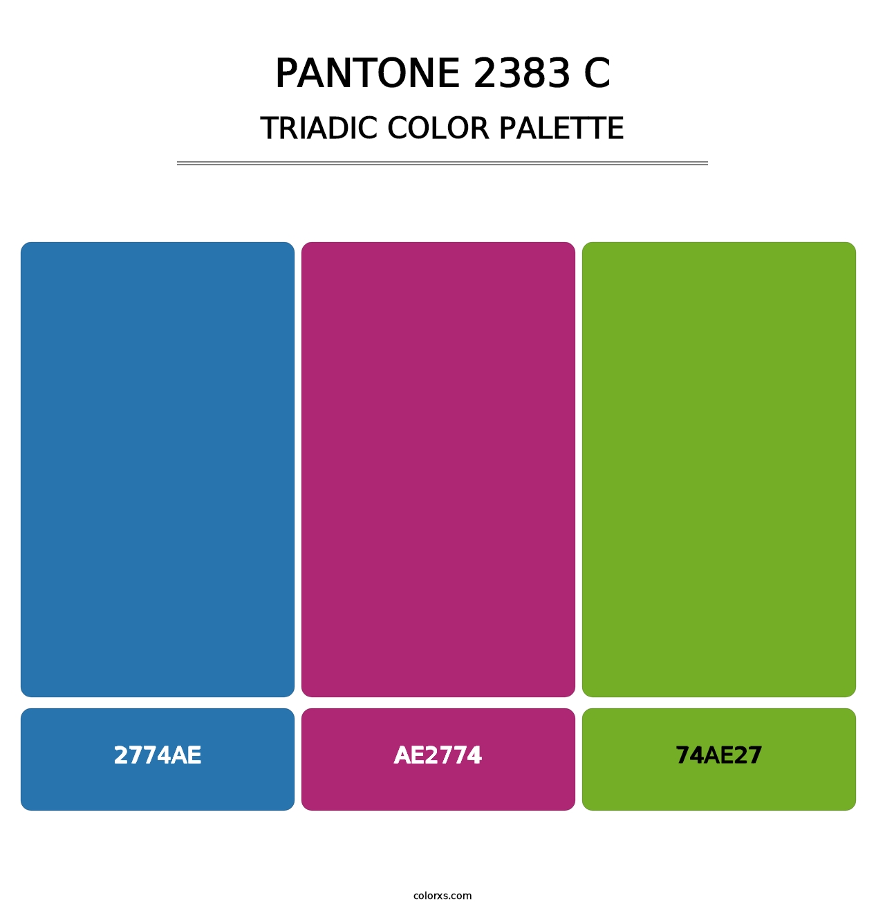 PANTONE 2383 C - Triadic Color Palette