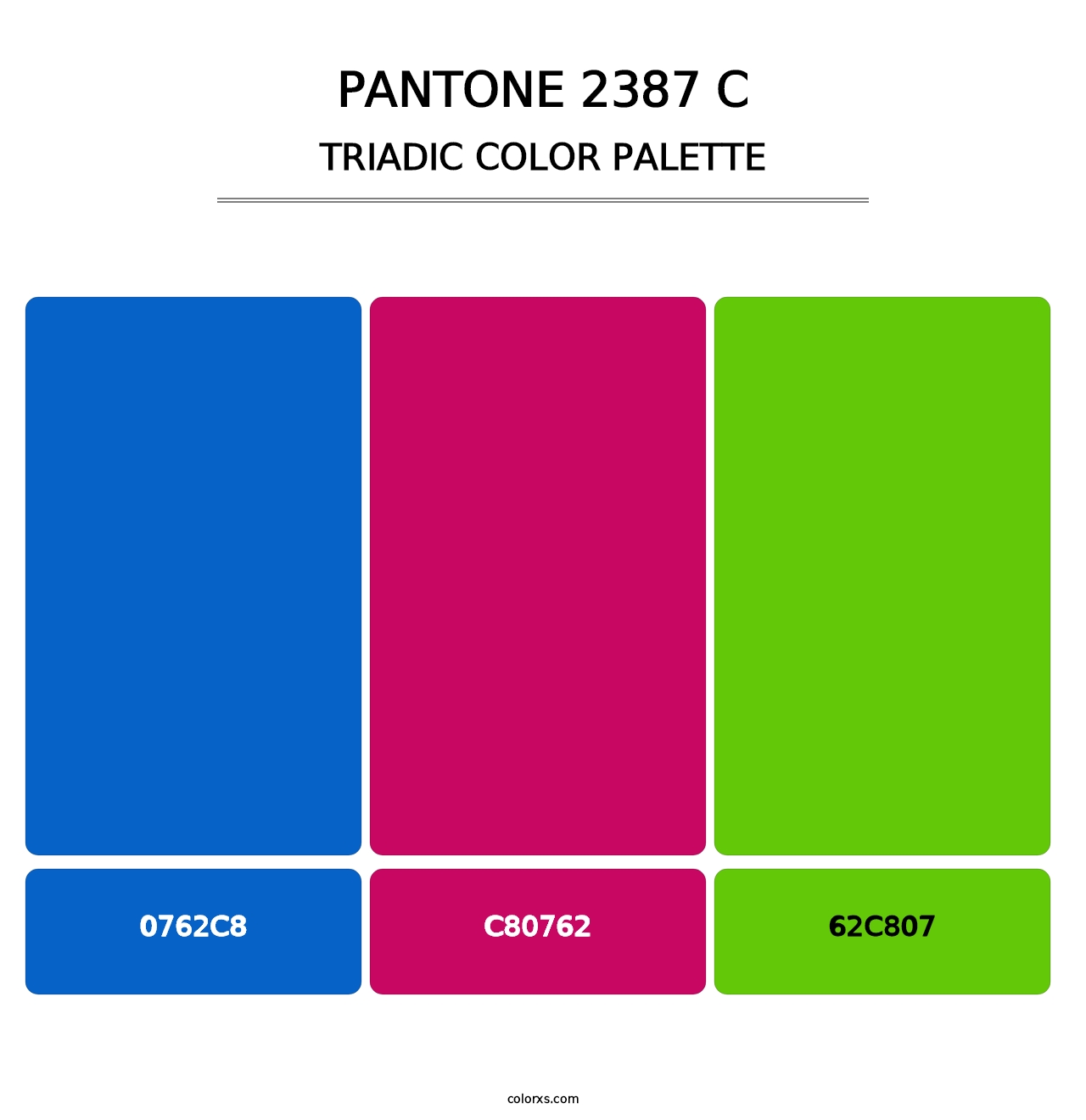 PANTONE 2387 C - Triadic Color Palette
