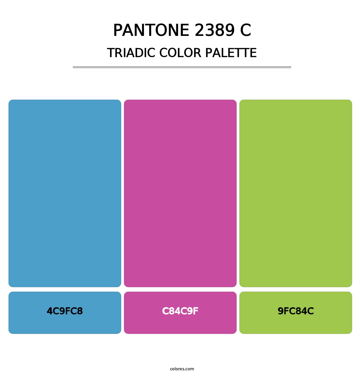 PANTONE 2389 C - Triadic Color Palette
