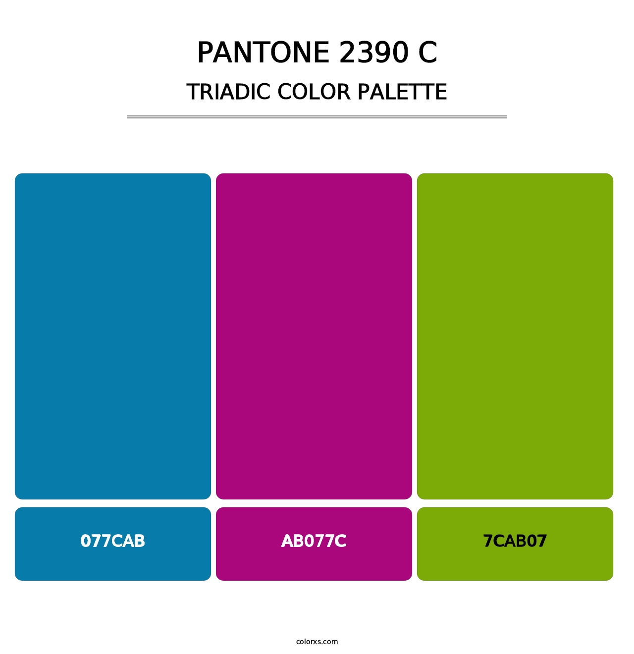 PANTONE 2390 C - Triadic Color Palette