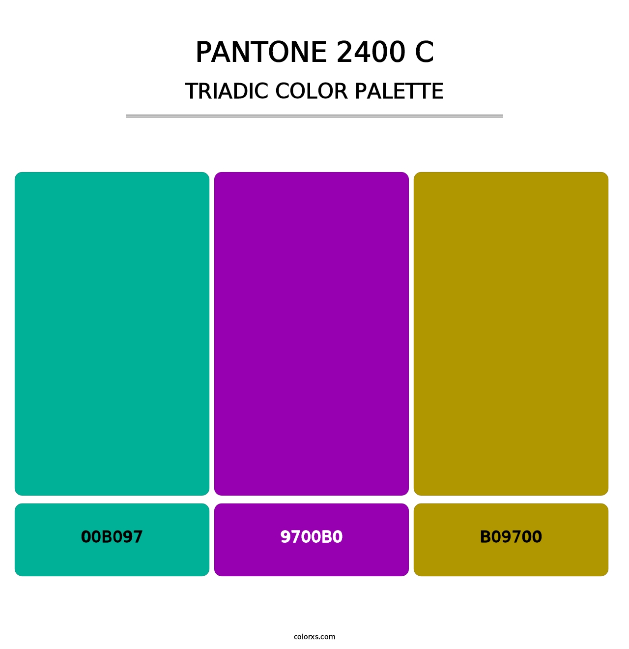 PANTONE 2400 C - Triadic Color Palette