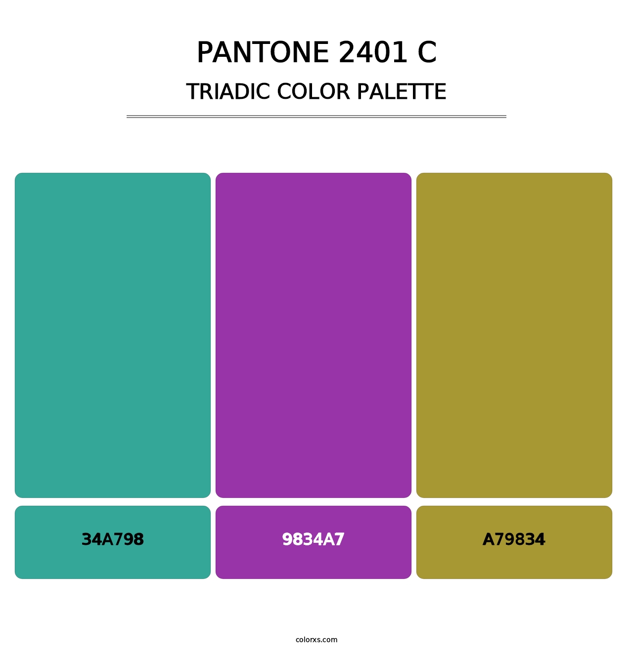 PANTONE 2401 C - Triadic Color Palette