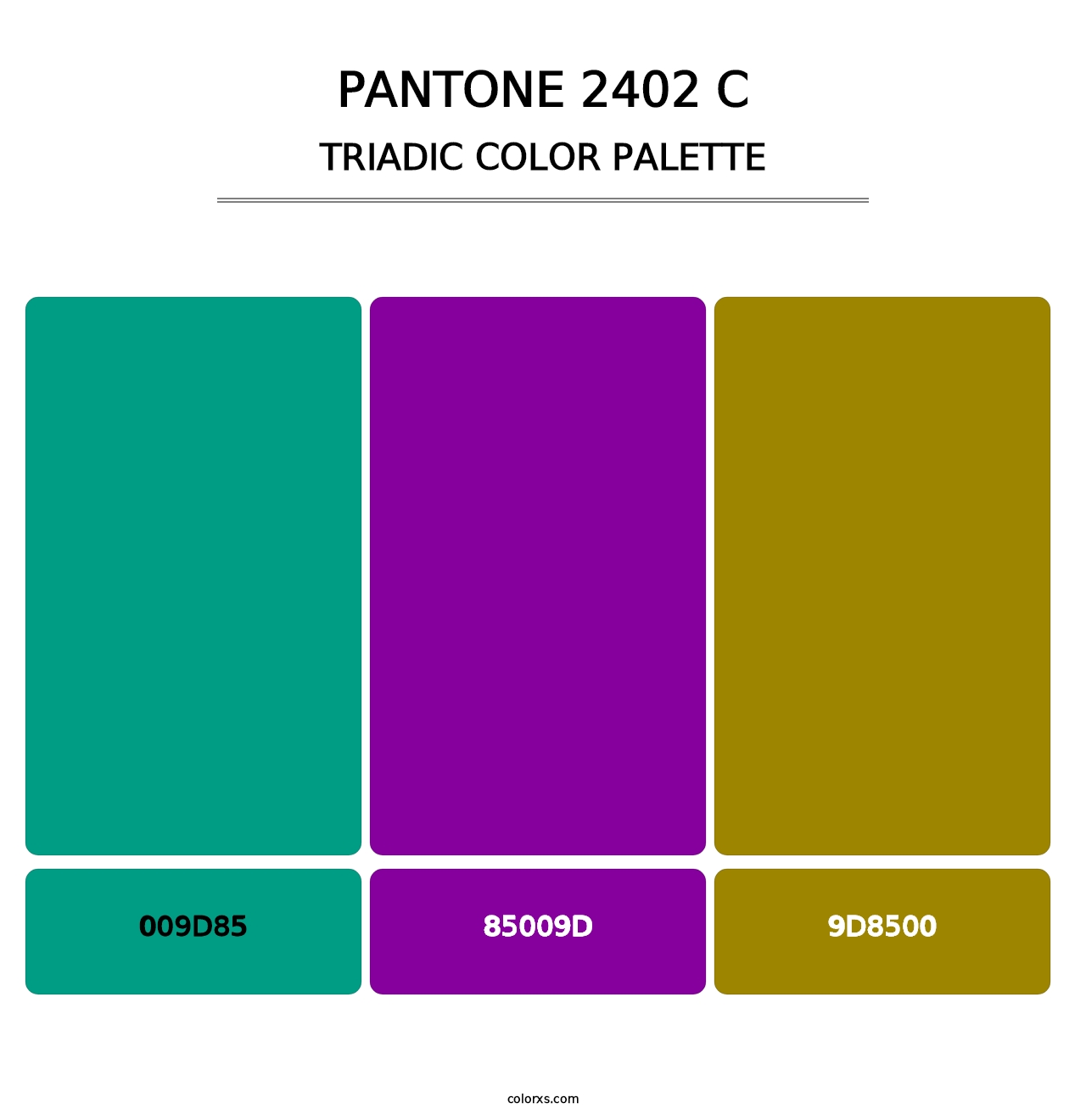 PANTONE 2402 C - Triadic Color Palette