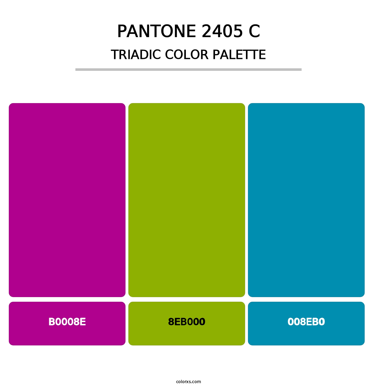 PANTONE 2405 C - Triadic Color Palette