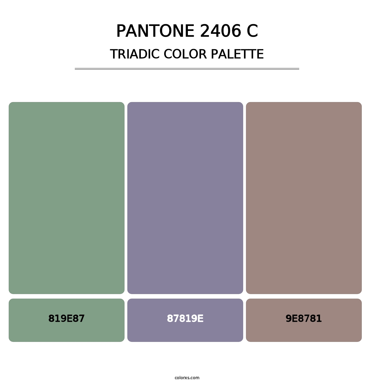 PANTONE 2406 C - Triadic Color Palette